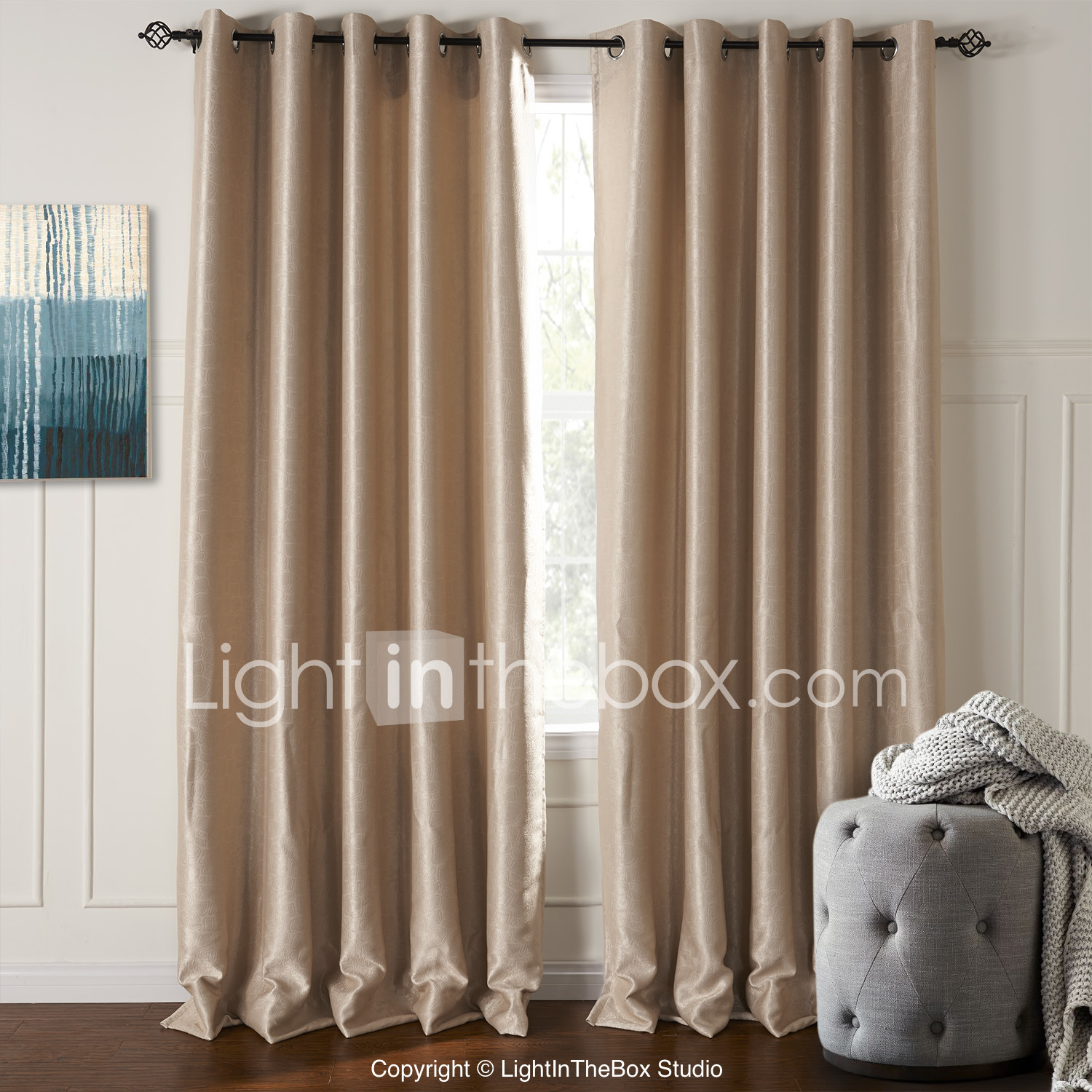 Modern två paneler blom botaniska beige vardagsrum polyester ...
