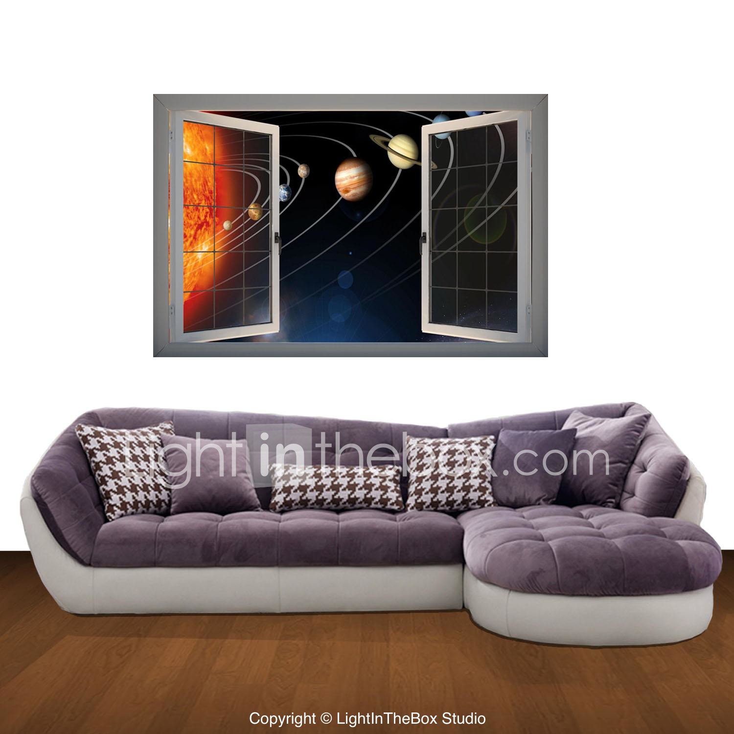 3d muurstickers muur stickers, heelal planeet decor vinyl ...