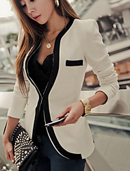 Women's Office Fitted Black And White Blazer