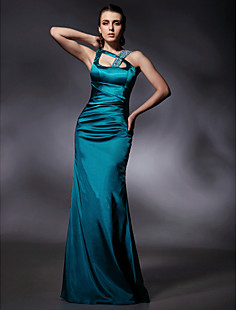 Trumpet/Mermaid Floor-length Sleeveless Stretch Satin Evening Dress 