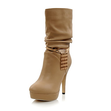 leather stiletto booties