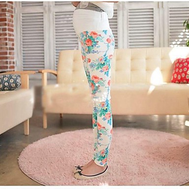Pattern Maternity Leggings | floral pattern cotton maternity legging elastik i taljen Pattern Maternity Leggings | floral pattern cotton maternity legging elastik i taljen