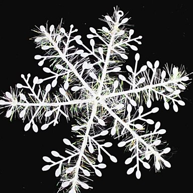 15PCS Christmas Decoration White Snowflake Ornaments 11CM