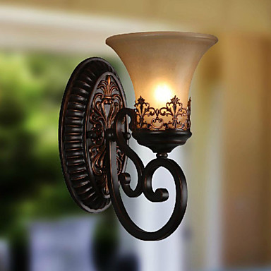 Ecolight® vintage væglamper 1 lys med harpiks materiale glaskuppel ...